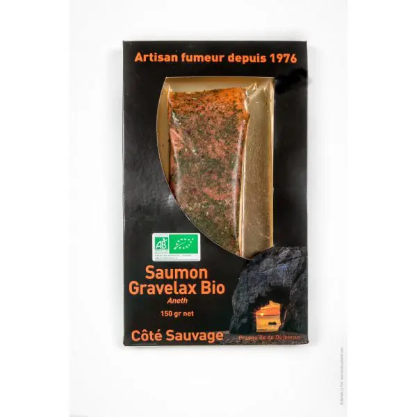 Gravlax de saumon BIO Aneth et Baies roses 150g sur Précommande