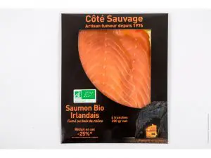 Saumon bio fumé Irlande 2 tranches 100g sur Précommande