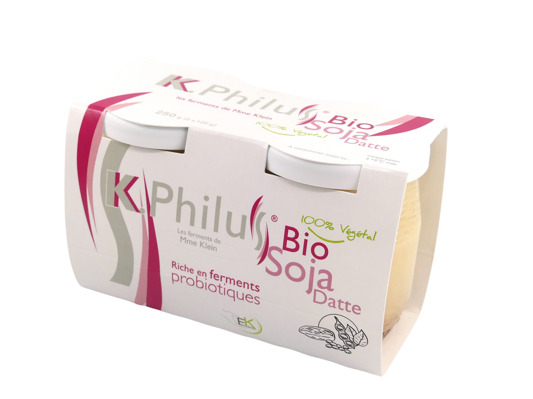 K-Philus Bio 100% Végétal Soja - Datte 2x125g