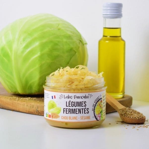 Légumes lacto-fermentés Chou Blanc-Sésame Bio